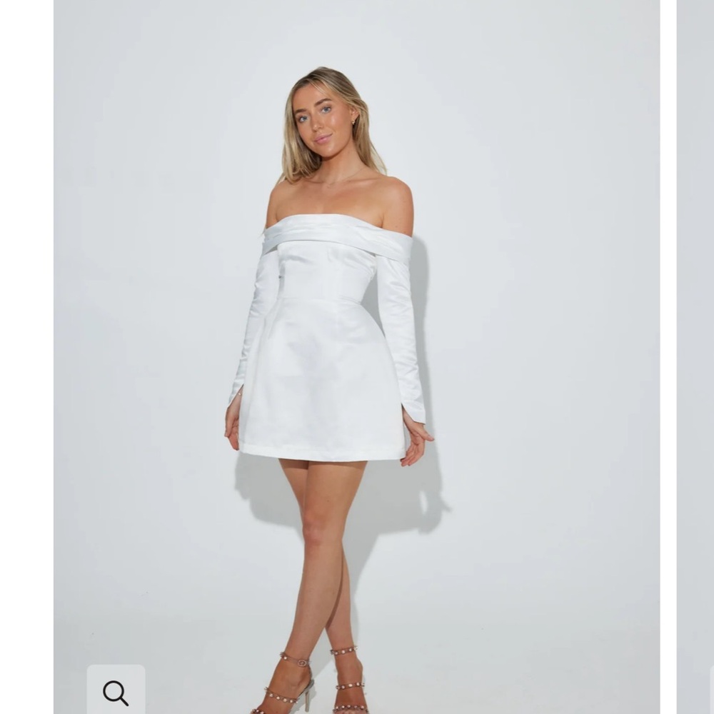 Elegant Off-Shoulder White Dress